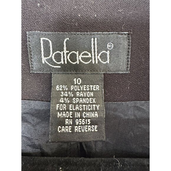 Rafaella Womens‎ Black Blazer 10 long sleeve 2 button collared polyester - Picture 3 of 6